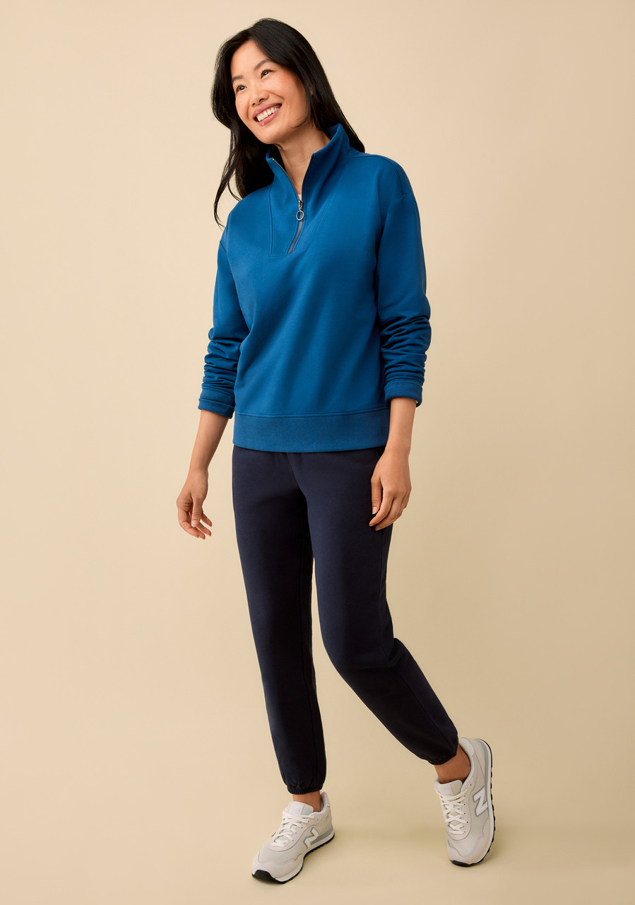 Relaxed Quarter-Zip Pullover Full