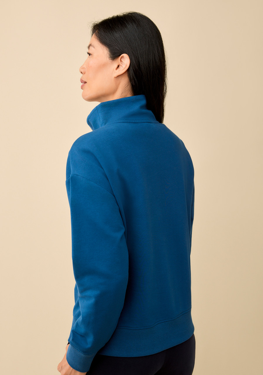 Relaxed Quarter-Zip Pullover Back