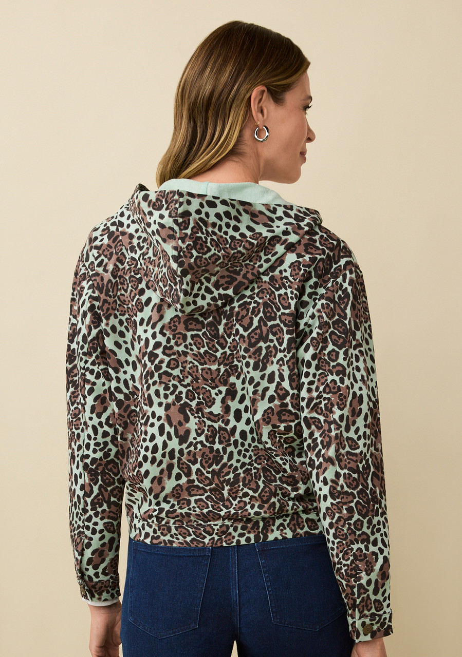 French Terry Leopard Print Jacket - BV