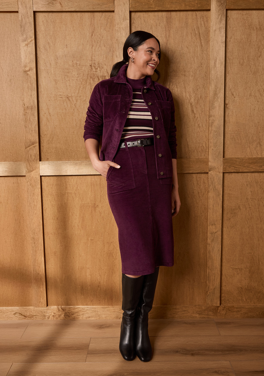 Mock Neck Striped Pullover