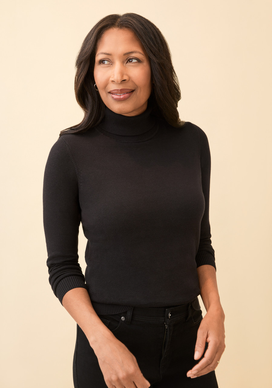 Organic Cotton Turtleneck Pullover  Front