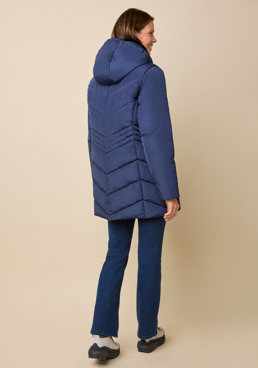 Multi-Quilt Jacket with Plush Collar | Northern Reflections