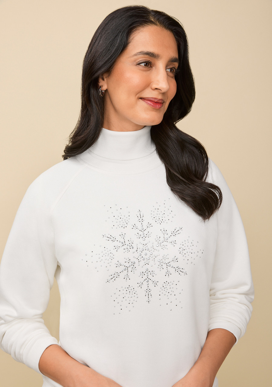 Sparkle Snowflake Fleece Pullover  side