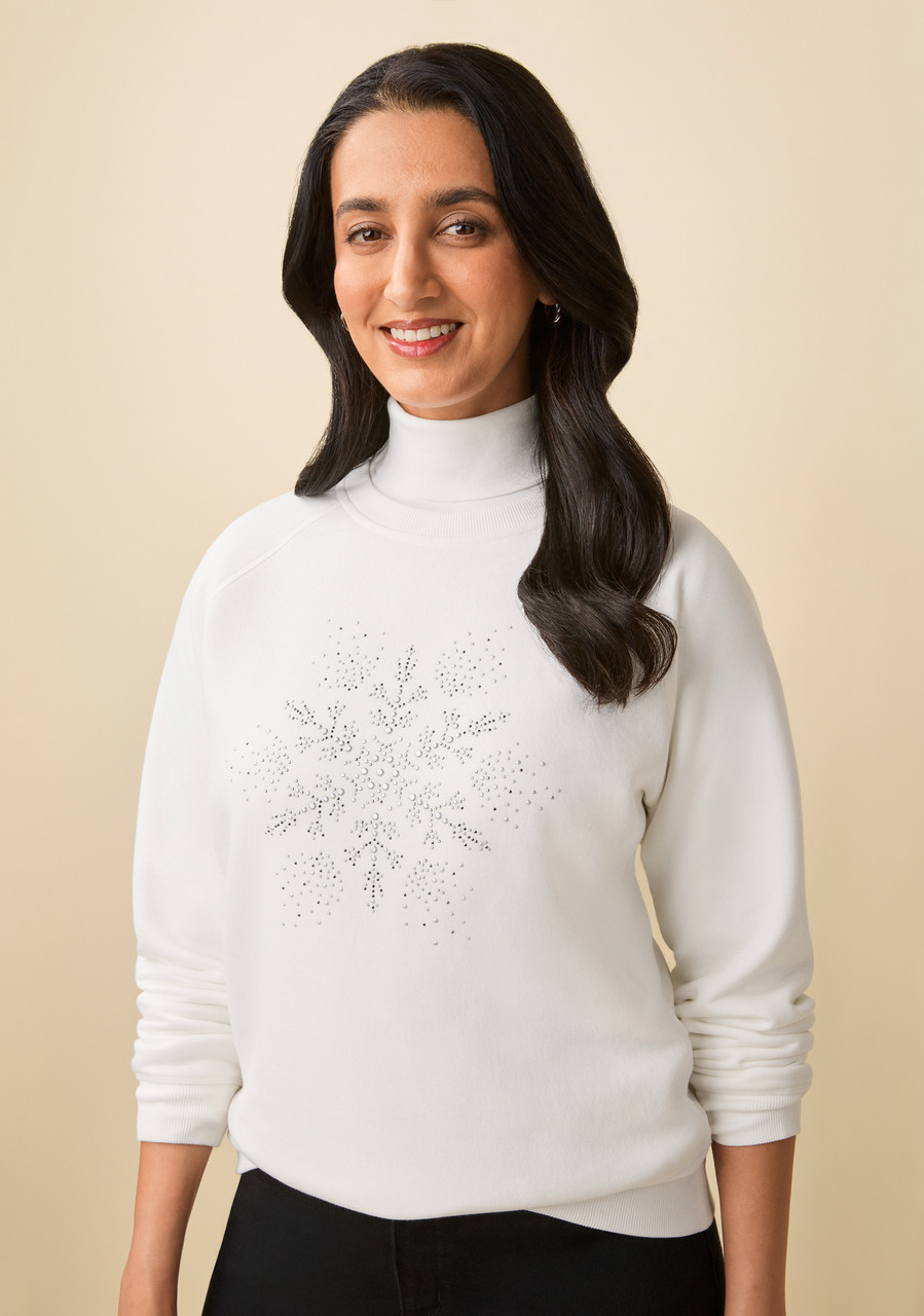 Sparkle Snowflake Fleece Pullover 