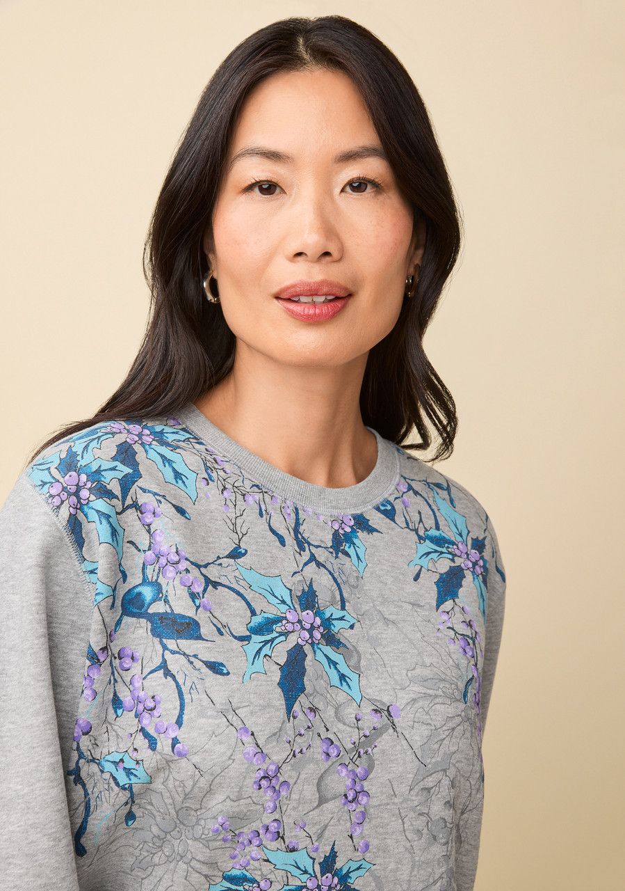 Holiday Crewneck Sweatshirt close up