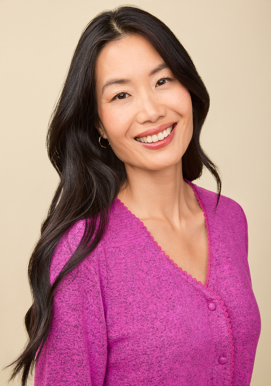 Lace Trim Cardigan close up