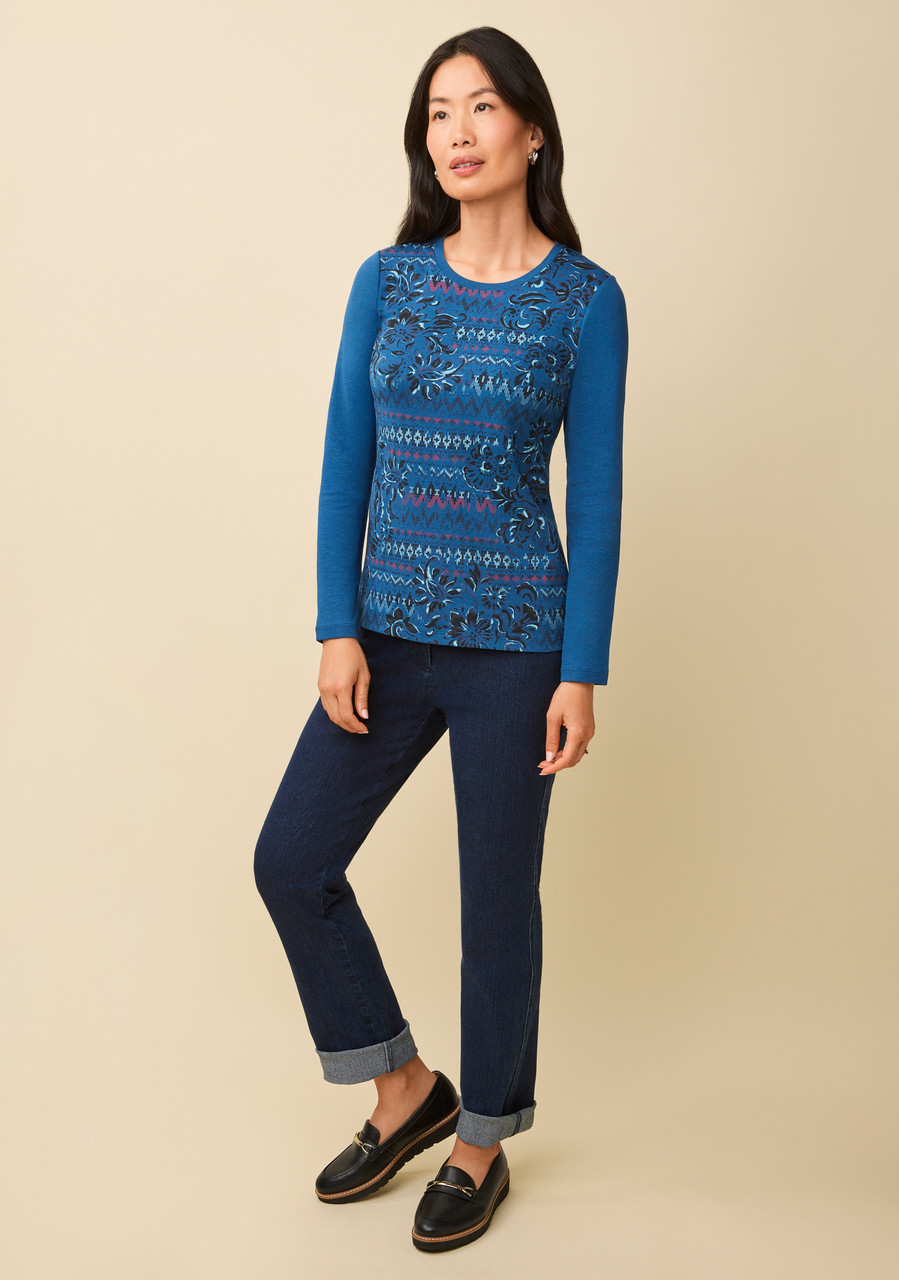 Ornamental Jacquard Graphic Tee