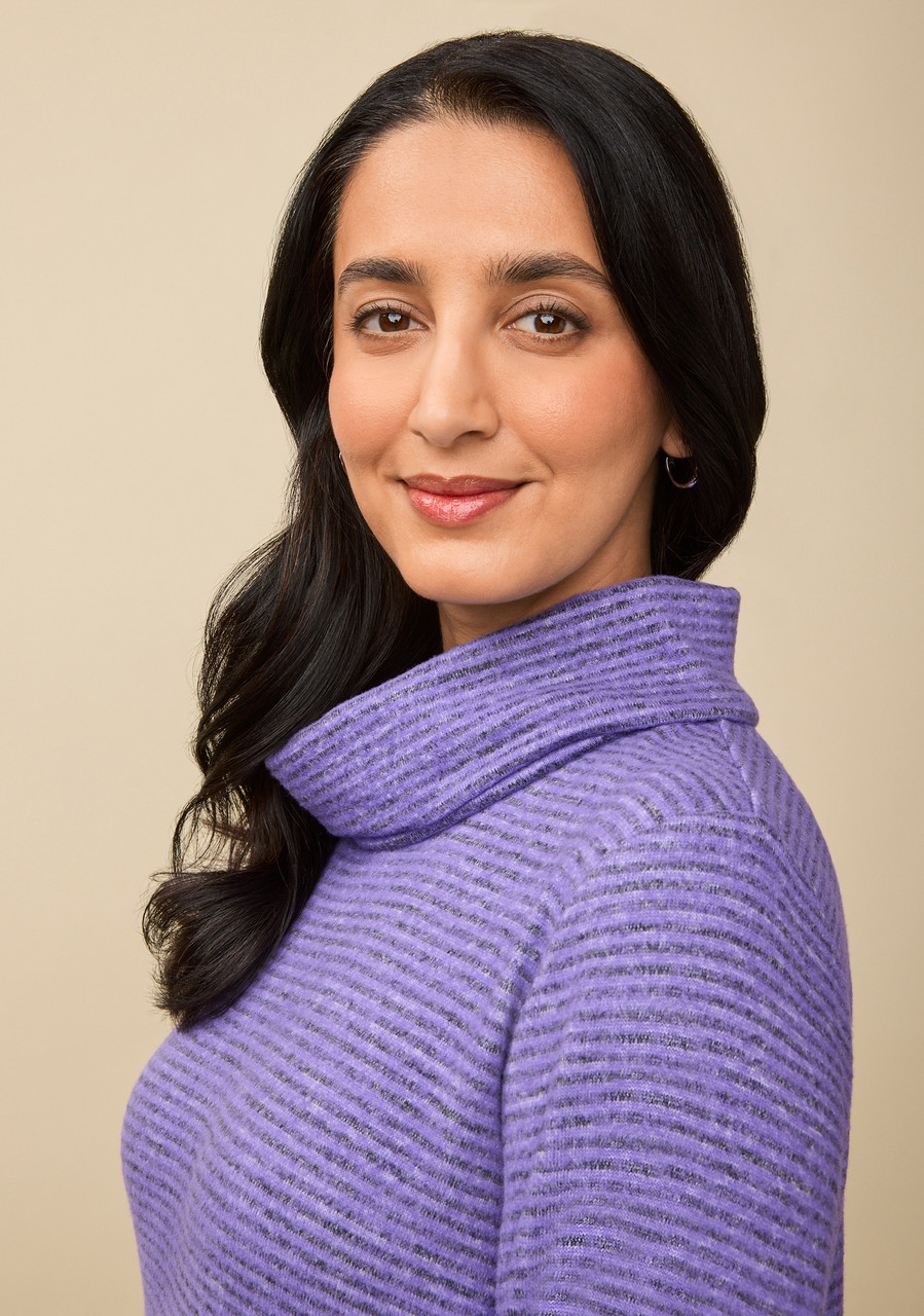 Sweater-Like Cowl Neck Pullover close up