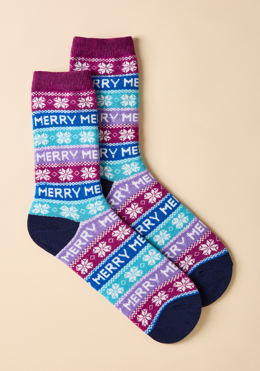 Merry Holiday Crew Socks