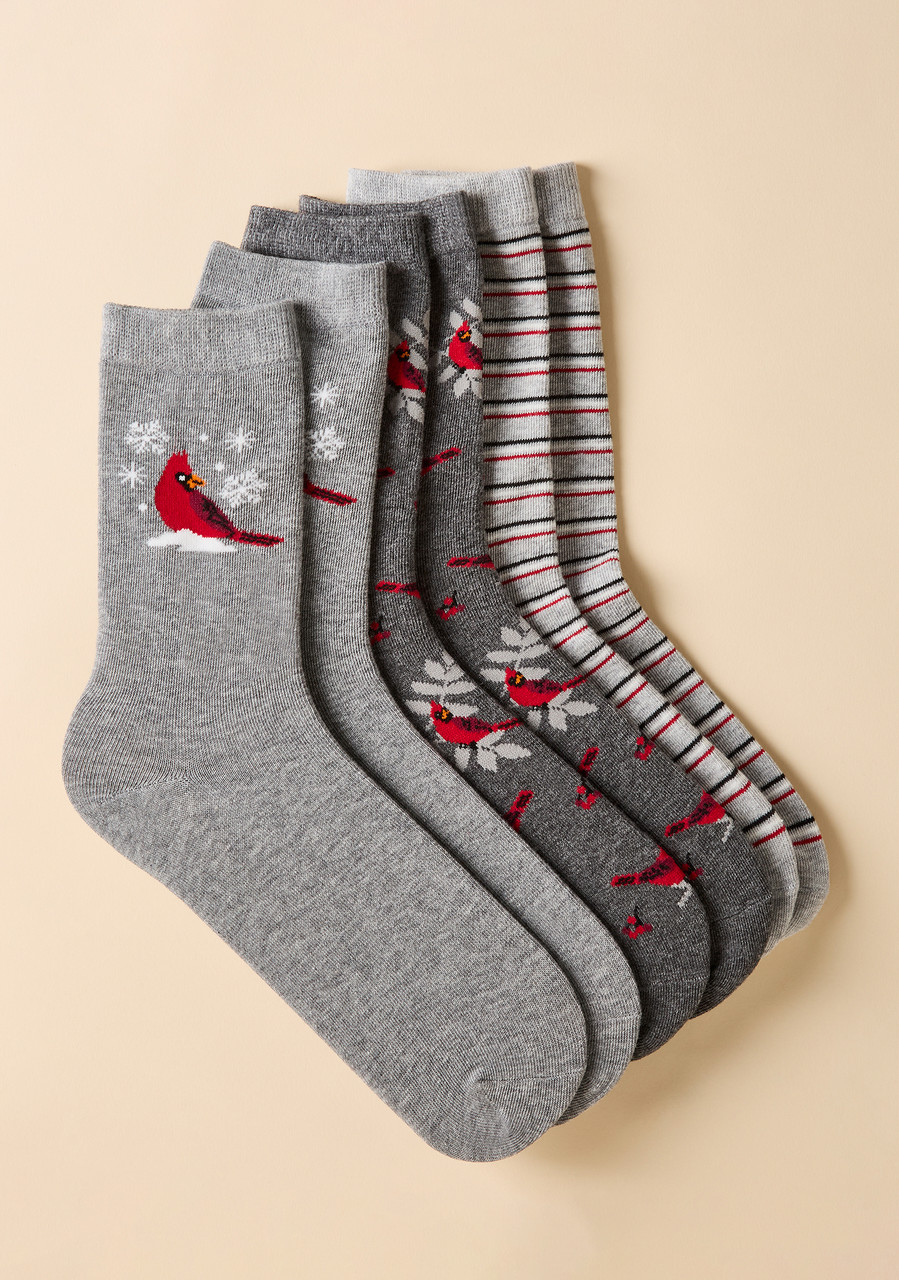 Holiday Cardinal Crew Box Set Socks 