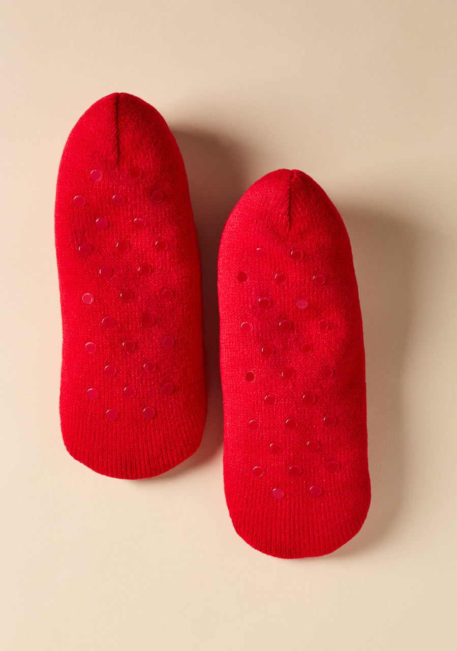 Snowflake Slipper Socks Back