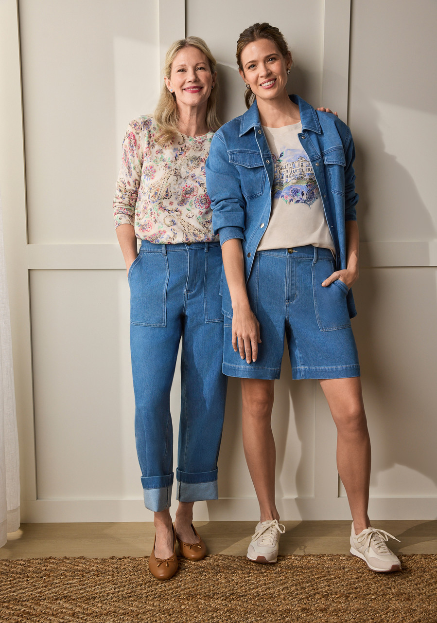 Embroidered Slub Jersey Graphic Tee