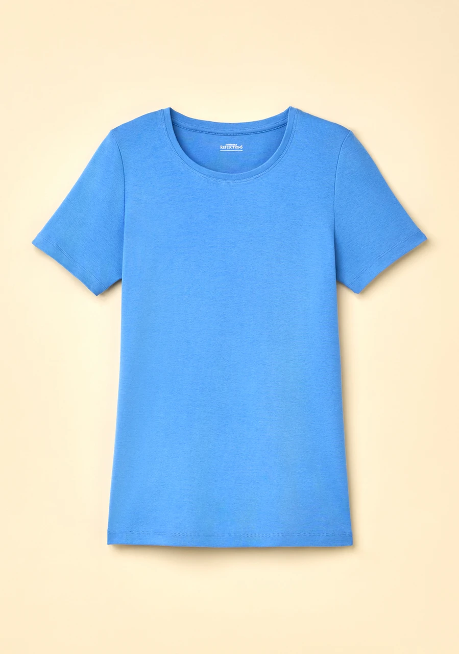 Ribbed Cotton Crewneck Tee