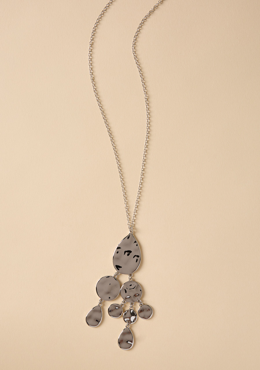 Delicate Hammered Pendant Necklace