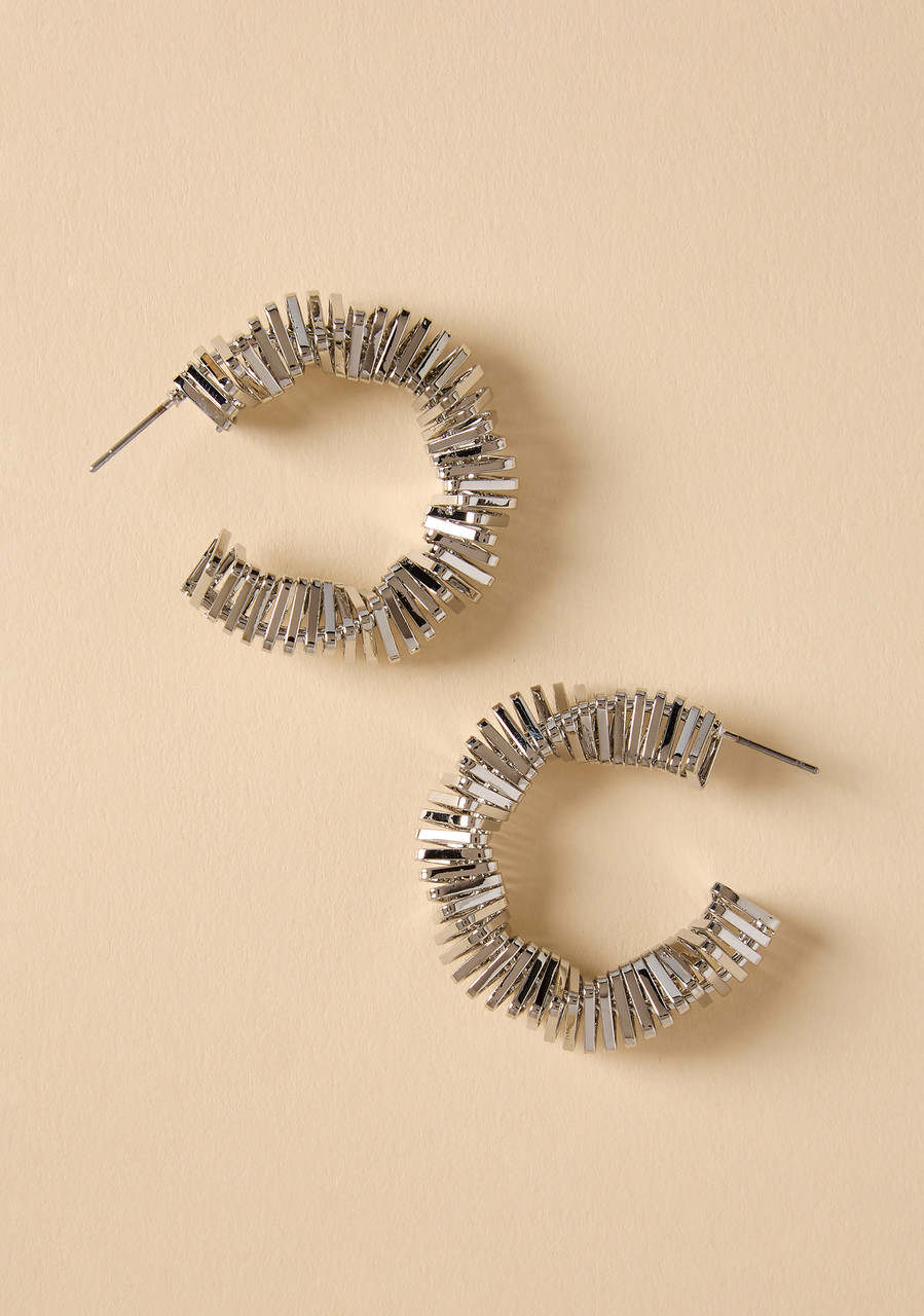 Textured Twisted Hoop Earrings