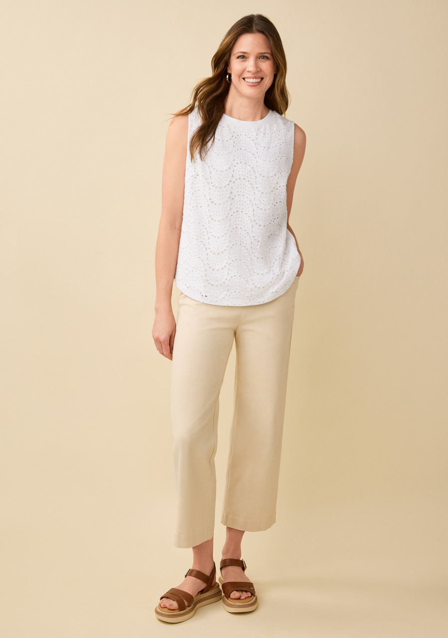 Eyelet Tank top Full Body Front 