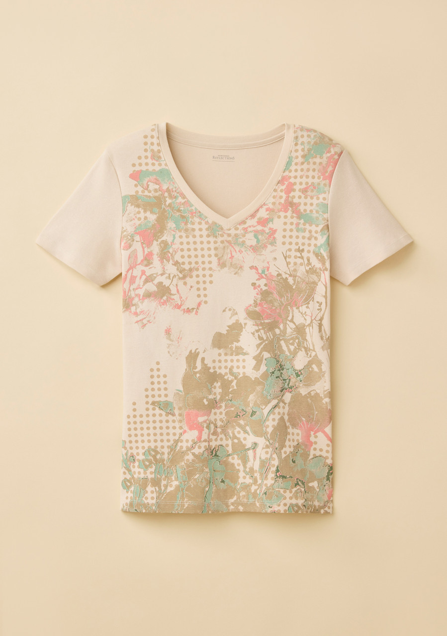 Floral Dotted Graphic Tee