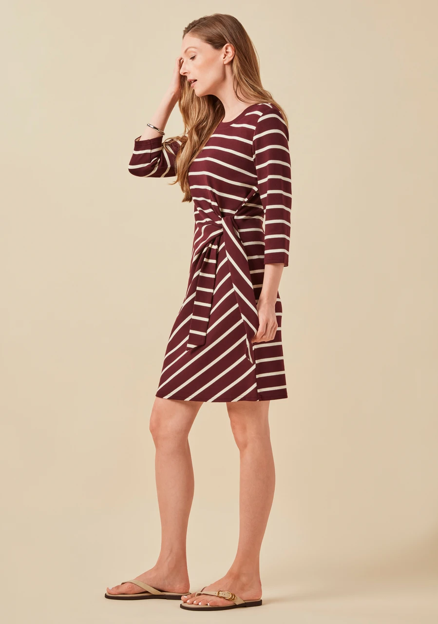 Stripe Side Tie Dress