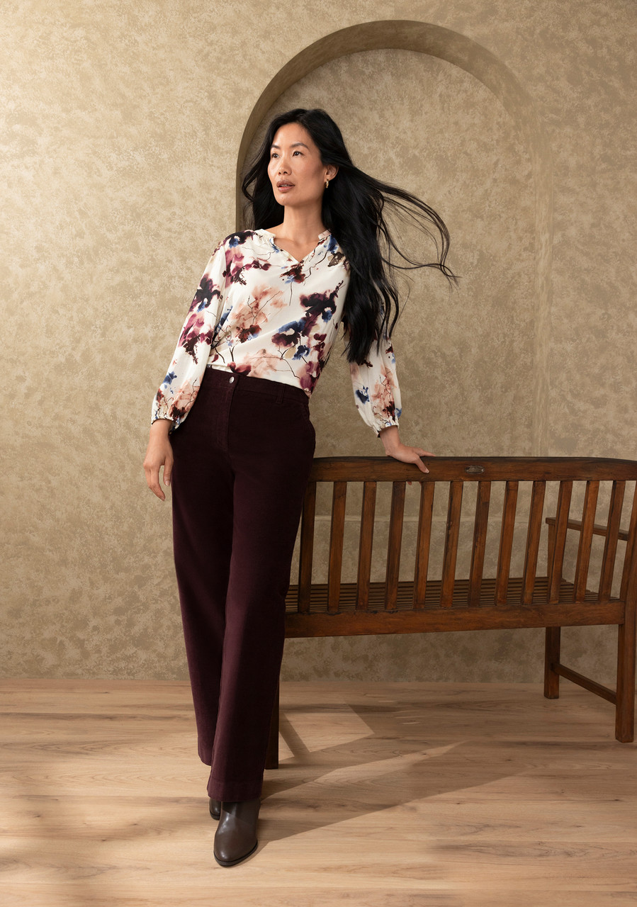 Watercolour Floral Blouse full length