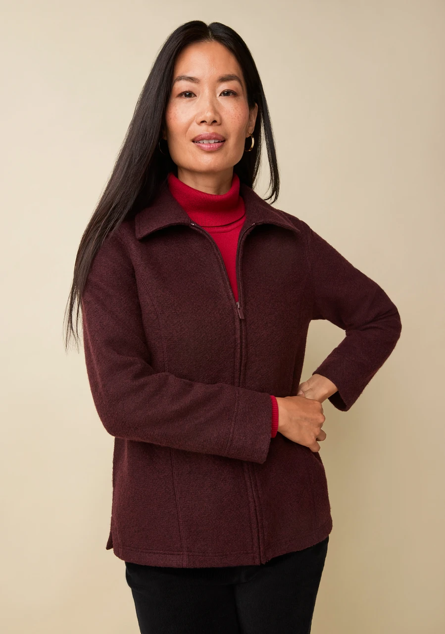 Bouclé Full-Zip Jacket