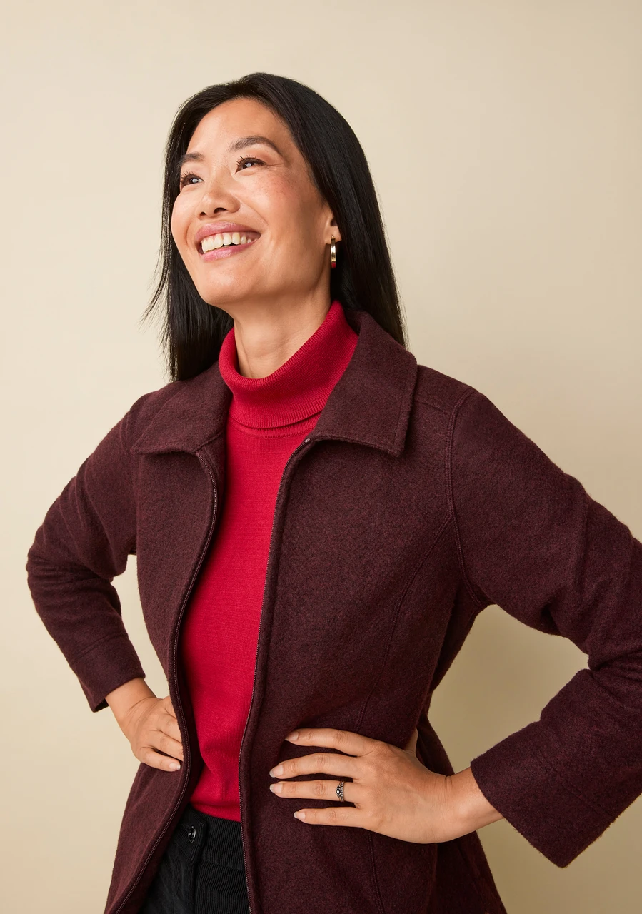 Bouclé Full-Zip Jacket