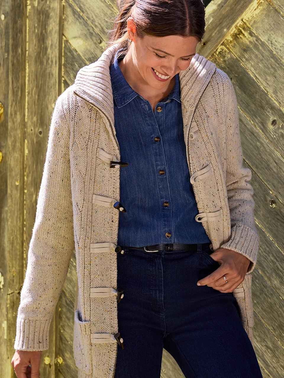 Heritage Toggle Cable Knit Cardigan