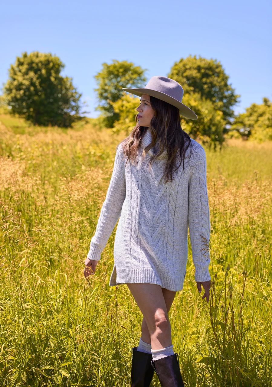 Heritage Cable Knit Cowl Neck Sweater