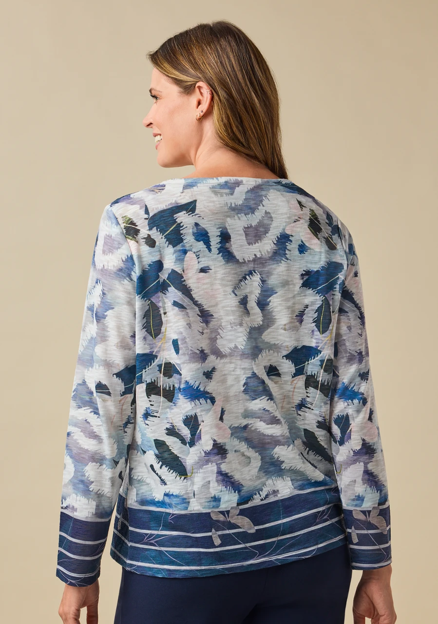 Burnout Border Hem Top