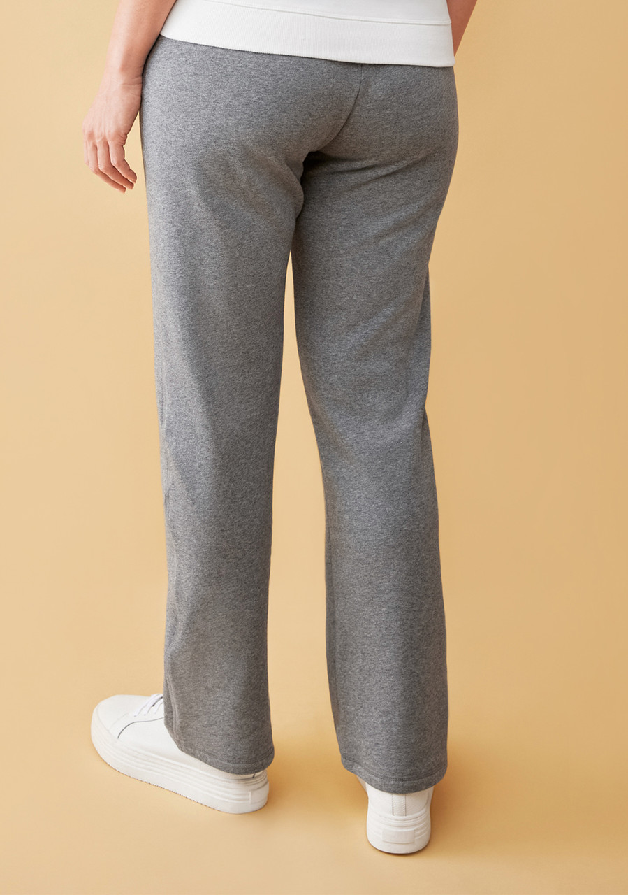  Cotton Fleece Lined Sweatpants Women Straight Leg