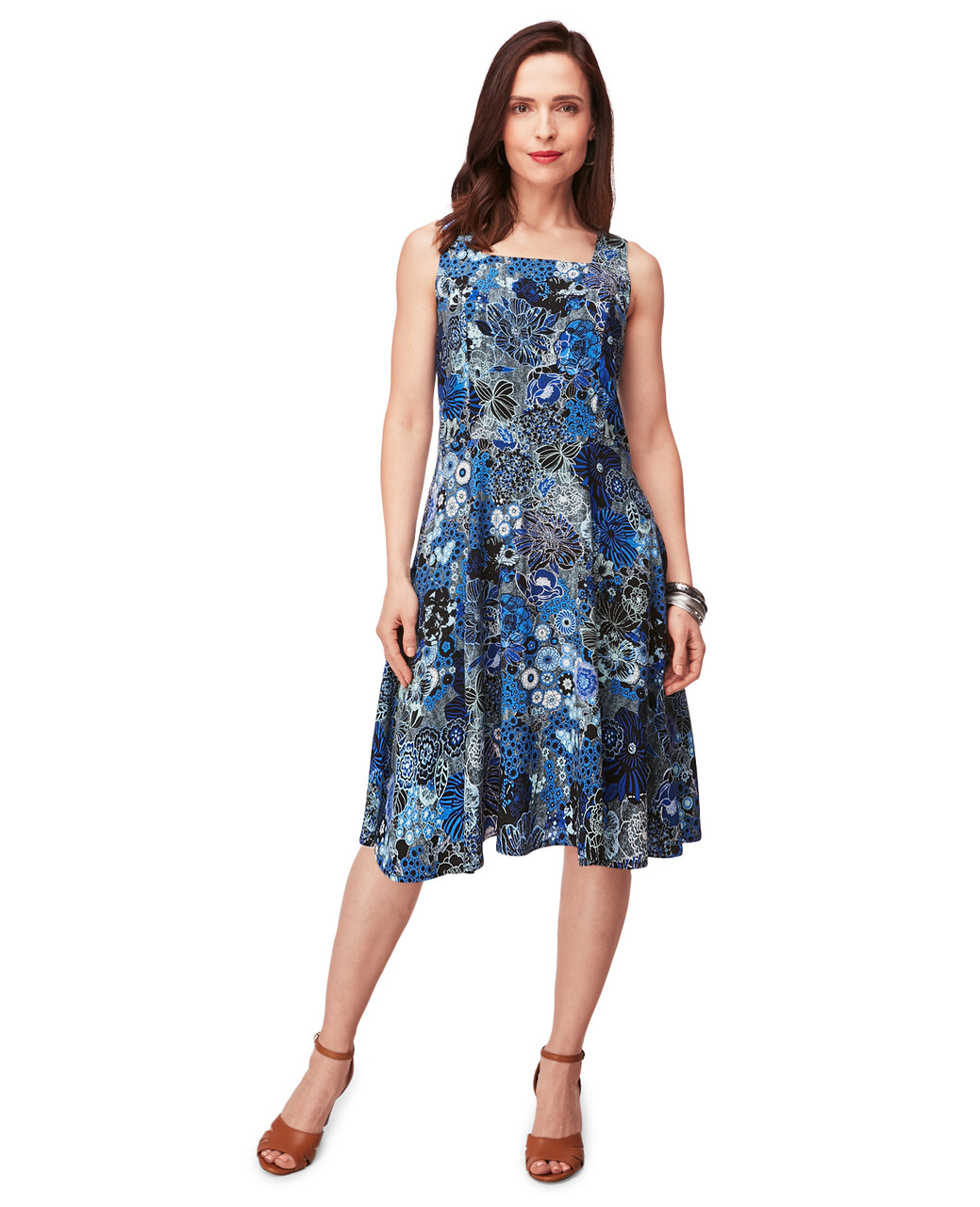 Women S Floral Fit Flare Dress Northern Reflections