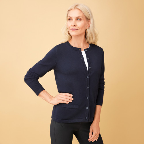 Button Front Cotton Cardigan | Northern Reflections