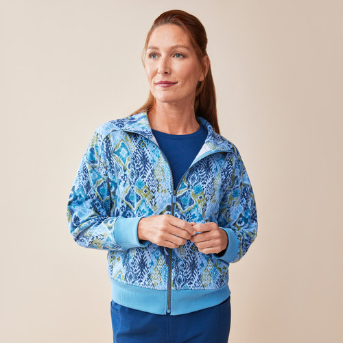 RSQ Womens Printed Polar Fleece Jacket