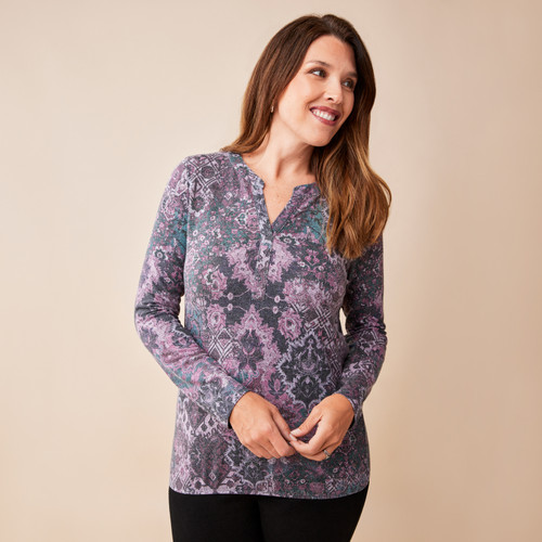 Women's Long Sleeve Sublimation Knit Top | Northern Reflections