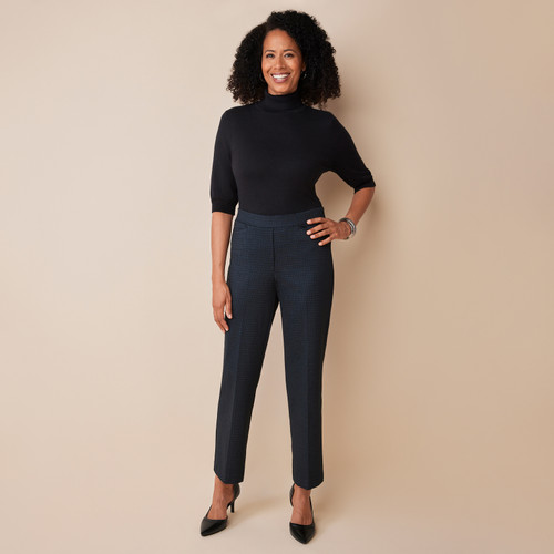 Navy Straight Leg Ponte Pant