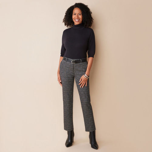 Slim-Leg High-Rise Tweed Capri Pants, The Iconic - Petite