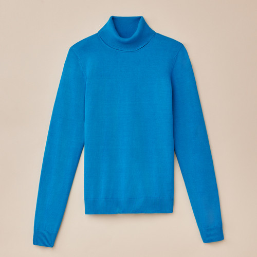 Moino Clay Puffy Sleeve Turtleneck Sweater