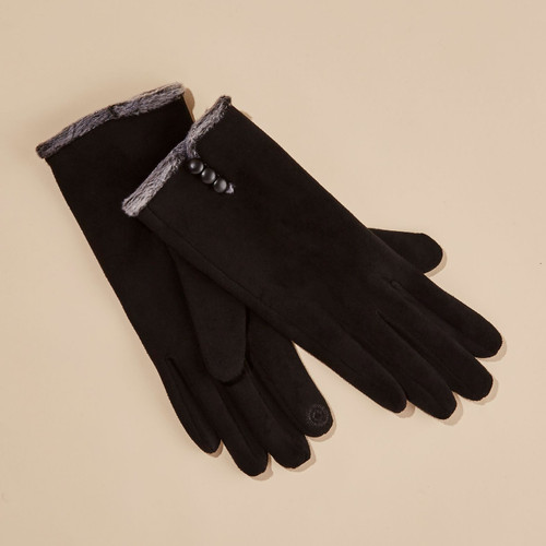 Hermes Brown Leather Toggle Fingerless Women’s Gloves