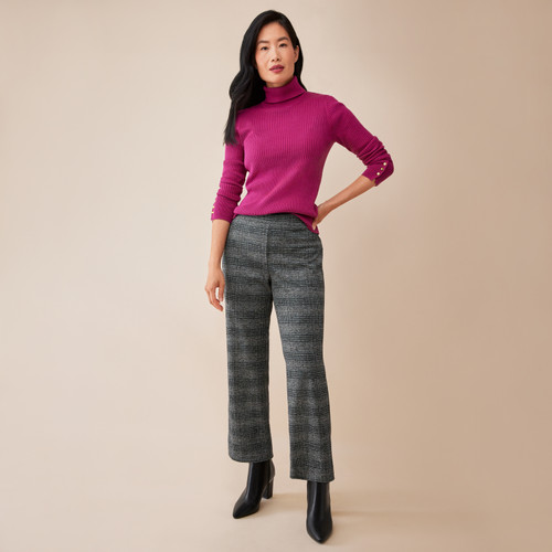 Slim-Leg High-Rise Tweed Capri Pants, The Iconic, Regular