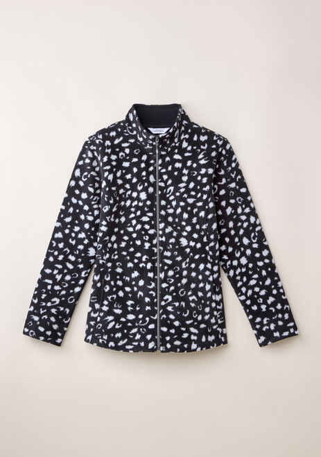 Spotted Print Microfleece Jacket
