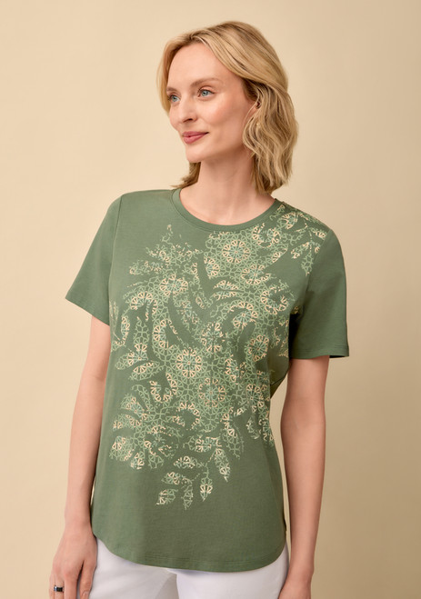Crochet Foliage Graphic Tee