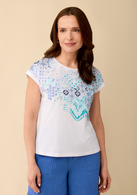 Mosaic Print Graphic Tee
