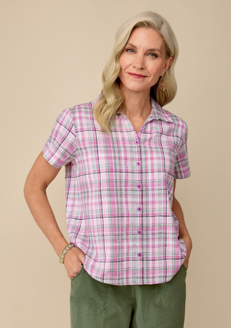 Short Sleeve Plaid Shirt