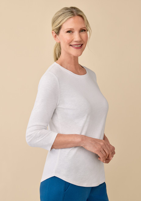 3/4 Sleeve Solid Cotton Tee