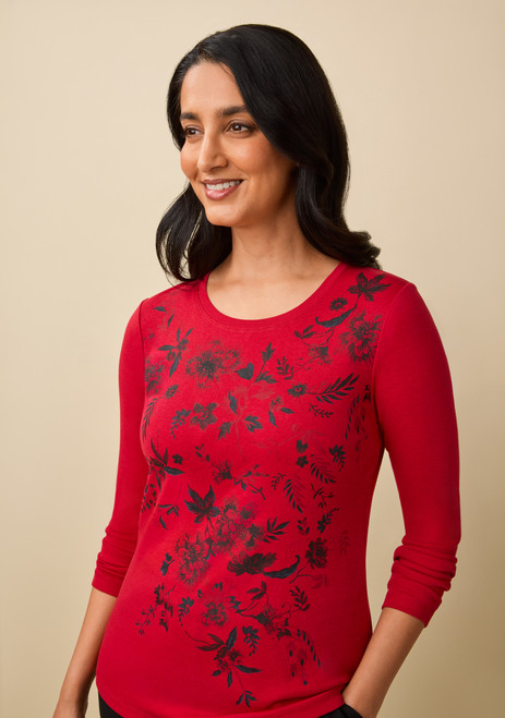 Winter Floral Graphic Tee