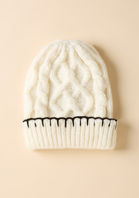 Saddle stitch Cable Hat