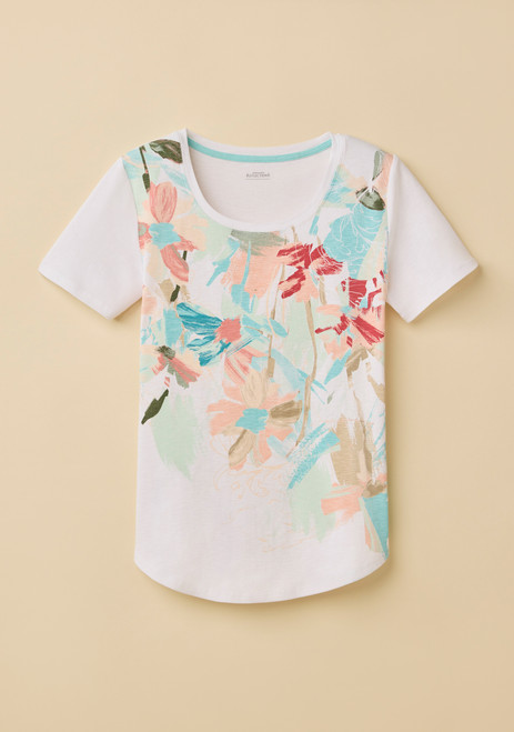 Painterly Floral Slub Tee
