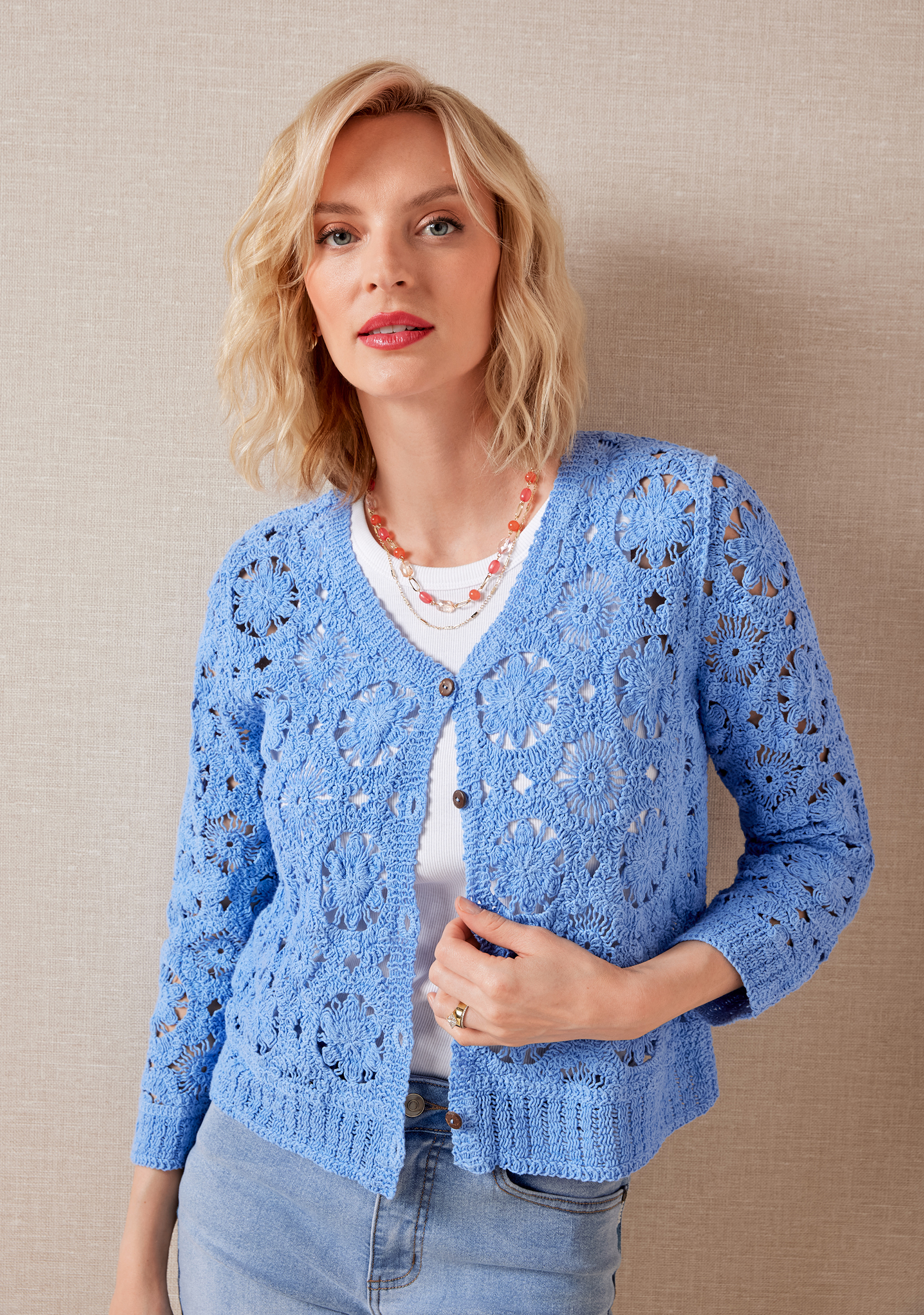 Crochet Lightweight Summer Cardigans Canada Button Up Crochet