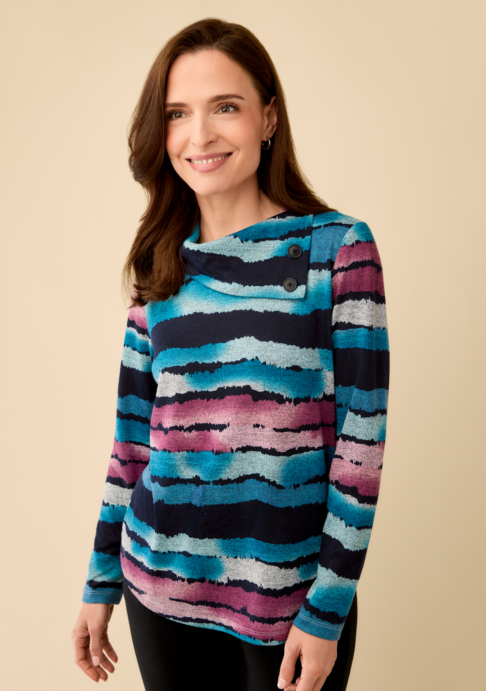 Sweater Knit Striped Top | Northern Reflections