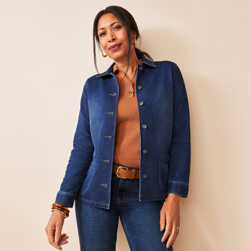 Oversized Denim Barn Jacket | Northern Reflections