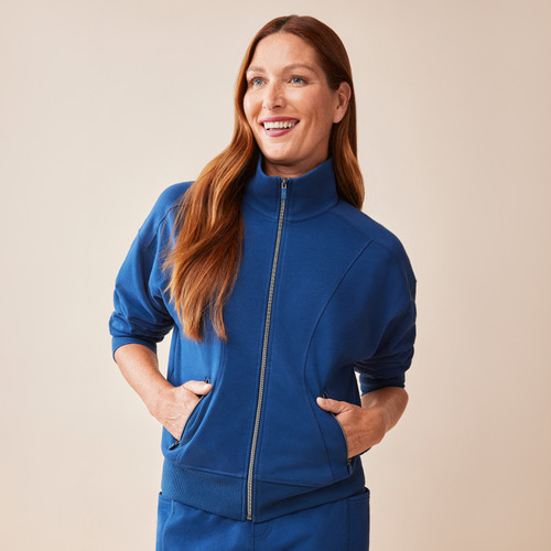 NICERIDE Jacket The Fit Women's Active Wear Zip-Up (Royal Blue